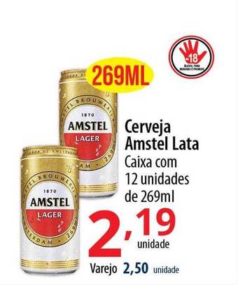 Akki Atacadista Cerveja amstel lata caixa com 12 oferta
