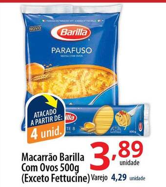 Akki Atacadista Macarrão barilla com ovos exceto fettucine oferta