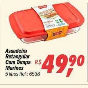 Big Box Assadeira retangular com tampa marinex oferta