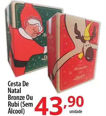 Akki Atacadista Cesta de natal bronze ou rubi sem álcool oferta