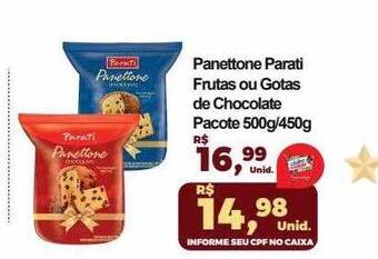 Semar Supermercado Panettone parati frutas ou gotas de chocolate oferta