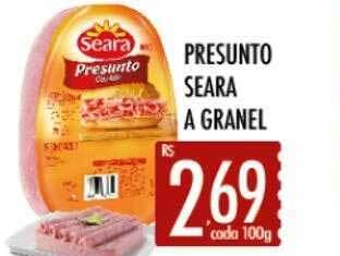 Supermercados Avenida Presunto seara a granel oferta