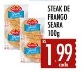 Supermercados Avenida Steak de frango seara oferta