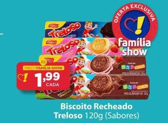 Super Show Biscoito recheado treloso sabores oferta