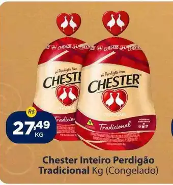 Chester inteiro perdigão tradicional kg congelado