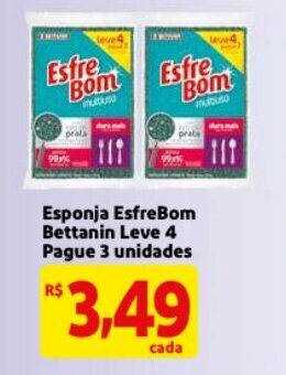 Mercado Extra Esponja Esfrebom Bettanin Leve 4 Pague 3 unidades oferta