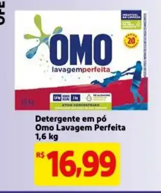 Mercado Extra Detergente em Po Omo Lavagem Perfeita 1.6kg oferta