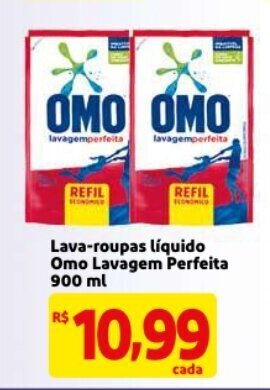 Lava Roupas Liquido Omo Lavagem Perfeita 900ml