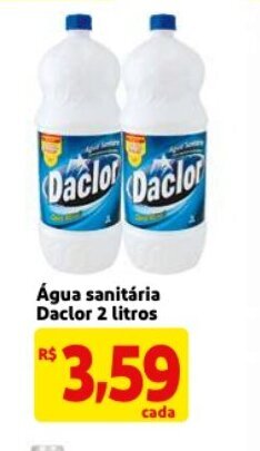 Mercado Extra Agua sanitaria Daclor 2L oferta