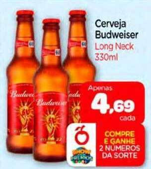Cerveja budweiser long neck