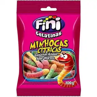 Supermercados Mateus Balas de gelatina minhocas citricas gusanos ácidos oferta