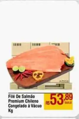 Max Atacadista Filé De Salmão Premium Chileno Congelado á Vácuo 1kg oferta