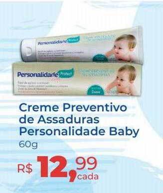 Creme preventivo de assaduras personalidade baby