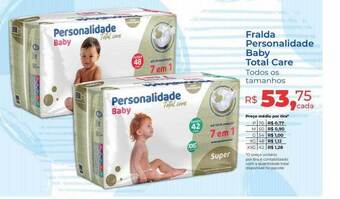 Fralda personalidade baby total care
