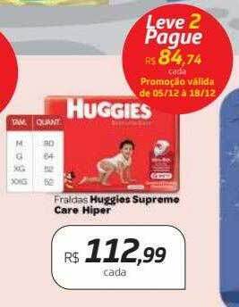 Drogal Fraldas huggies supreme care hiper oferta