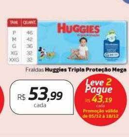 Drogal Fraldas huggies tripla proteção mega oferta