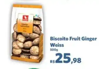 Sam's Club Biscoito Fruit Ginger Weiss 500g oferta
