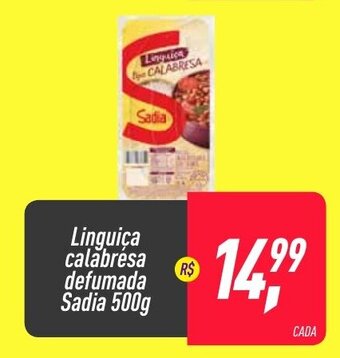 Frangolândia Linguica Calabresa Defumada Sadia 500g oferta