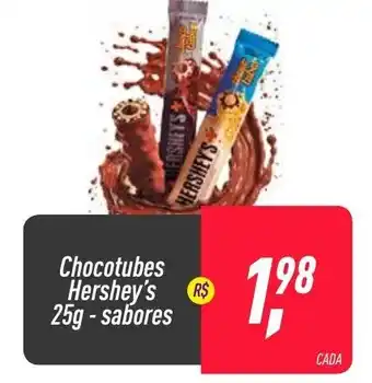 Frangolândia Chocotubes Hershey's 25g sabores oferta