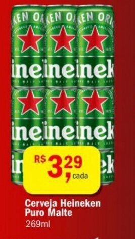 Ultrabox Cerveja Heineken Puro Malte 269ml oferta