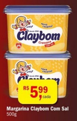 Ultrabox Margarina Claybom com sal 500g oferta