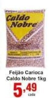 Rossi Supermercado Feijao Carioca Caldo Nobre 1kg oferta