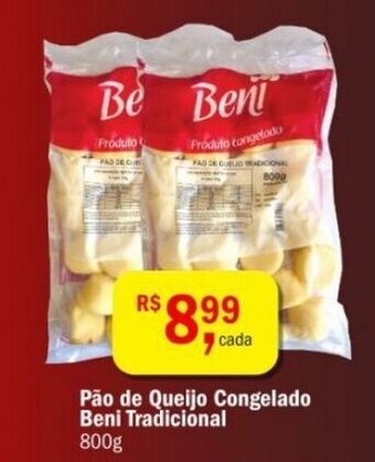 Ultrabox Pao de Queijo Congelado Beni Tradicional 800g oferta