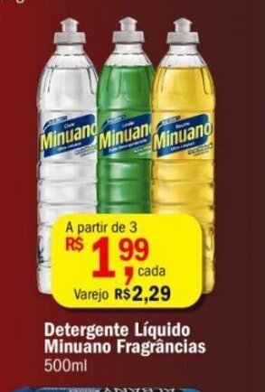 Detergente Liquido Minuano fragrancias 500ml