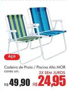 Supermercados Koch Cadeira de praia piscina alta mor cores oferta