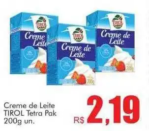 Supermercados Koch Creme de leite tirol oferta