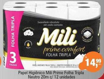 Supermercados Alvorada Papel higiênico mili prime folha tripla neutro oferta