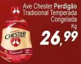 Villefort Atacadista Ave shester perdigão tradicional temperada congelada kg oferta
