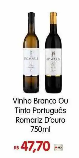 Zona Sul Vinho branco ou tinto português romariz d'ouro oferta