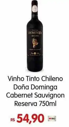 Zona Sul Vinho tinto chileno doña dominga cabernet sauvignon reserva oferta