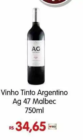 Zona Sul Vinho tinto argentino ag 47 malbec oferta