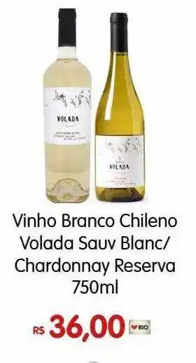 Zona Sul Vinho branco chileno volada sauv blanc-chardonnay reserva oferta