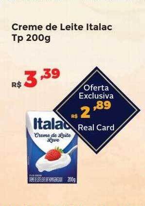 Villarreal Supermercados Creme de leite italac tp oferta