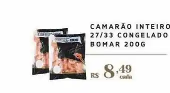 Camarão inteiro 27-33 congelado bomar