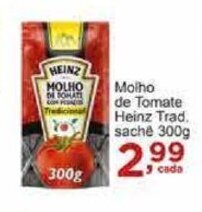Rossi Supermercado Molho de Tomate Heinz Trad. sache 300g oferta