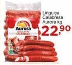 Rossi Supermercado Linguica Calabresa Aurora 1kg oferta
