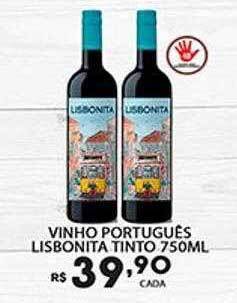 Supermercado Porecatu Vinho português lisbonita tinto oferta
