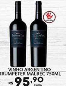 Supermercado Porecatu Vinho argentino trumpeter malbec oferta