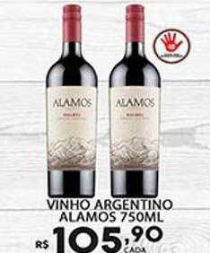 Supermercado Porecatu Vinho argentino alamos oferta