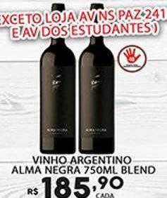Supermercado Porecatu Vinho argentino alma negra blend oferta