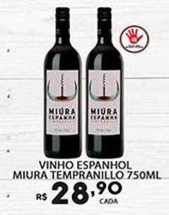 Supermercado Porecatu Vinho espanhol miura tempranillo oferta
