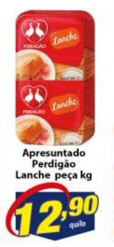 Vencedor Atacadista Apresuntado Perdigao Lanche peca 1kg oferta