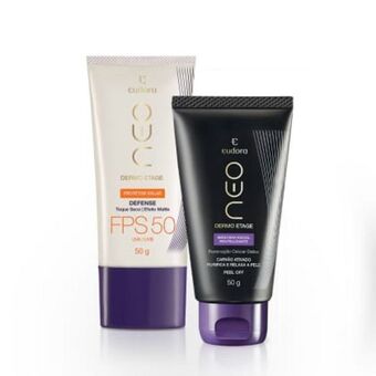 Combo neo dermo etage: protetor solar facial fps 50 50g + máscara facial revitalizante 50ml