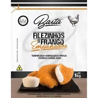 X Supermercados Filezinho de frango empanado baita 1kg oferta