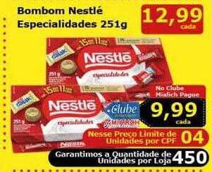 Mialich Supermercados Bombom nestlé especialidades oferta
