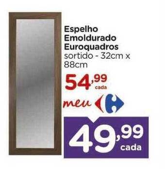 Carrefour Espelho emoldurado euroquadros oferta